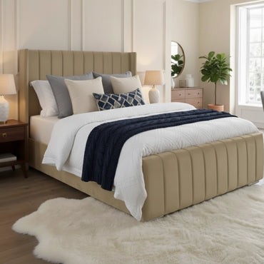 Elisa Plush Velvet Ottoman Storage Bed Frame UK