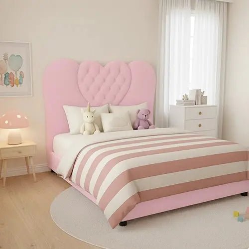 Luxury Heart Teddy chesterfield bed For Kids