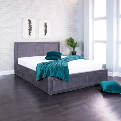 Bella Plush Velvet Bed Frame | Ottoman Storage Option