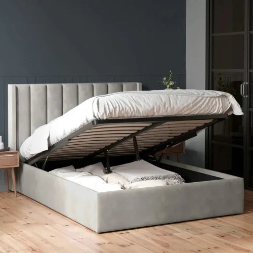 Emile Ottoman Gas Lift Storage Wing Bed Frame