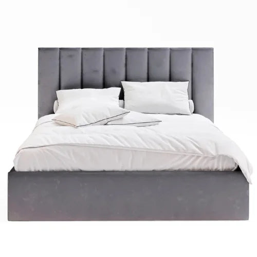 Plush Ottoman Storage Bed | Gas Lift Fabric Bed
