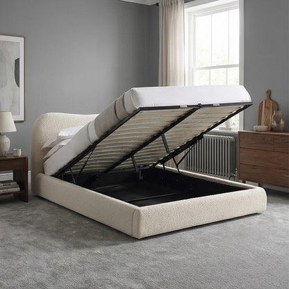 Ameer Boucle Bed | Teddy Fabric Bed Frame