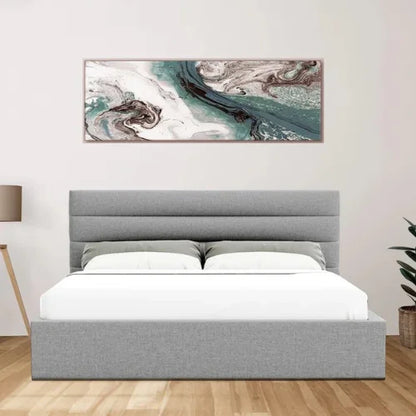 Benny Ottoman Gas Lift Fabric Storage Bed Frame
