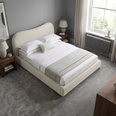 Ameer Boucle Bed | Teddy Fabric Bed Frame