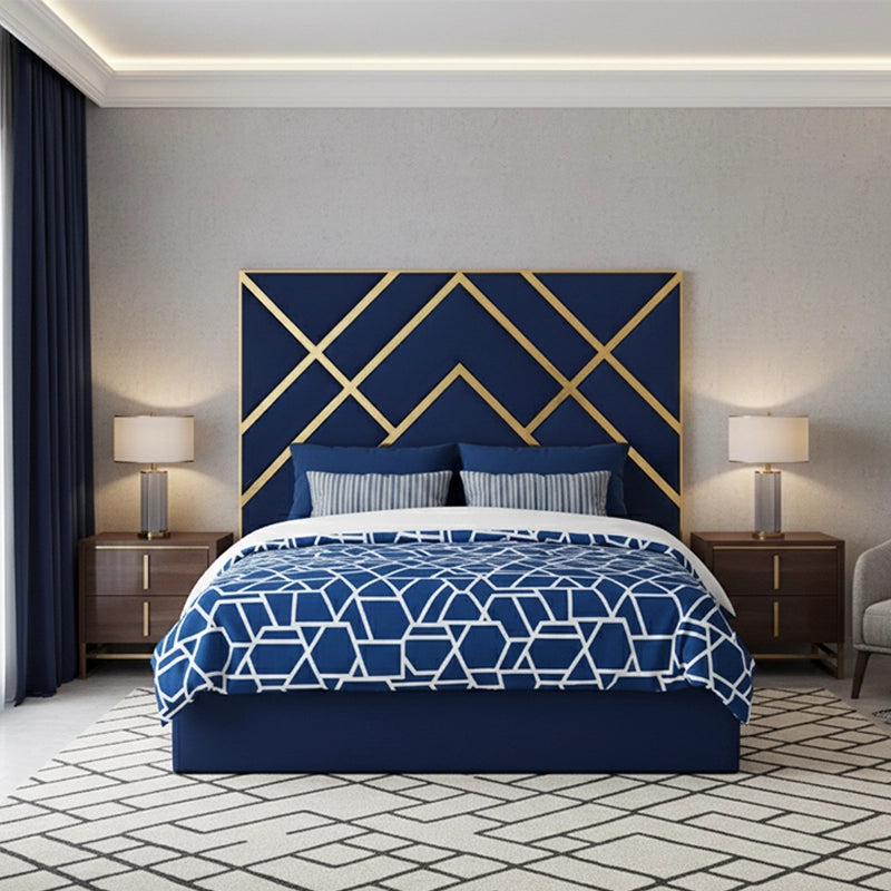 Gold Dream Plush Velvet Ottoman Bed | Luxury Storage