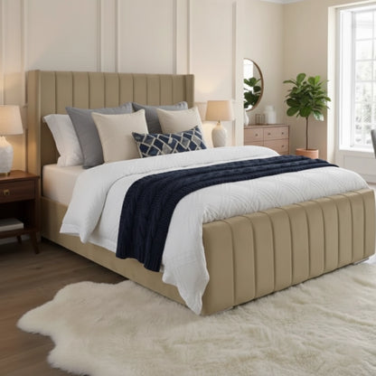 Elisa Plush Velvet Ottoman Storage Bed Frame UK