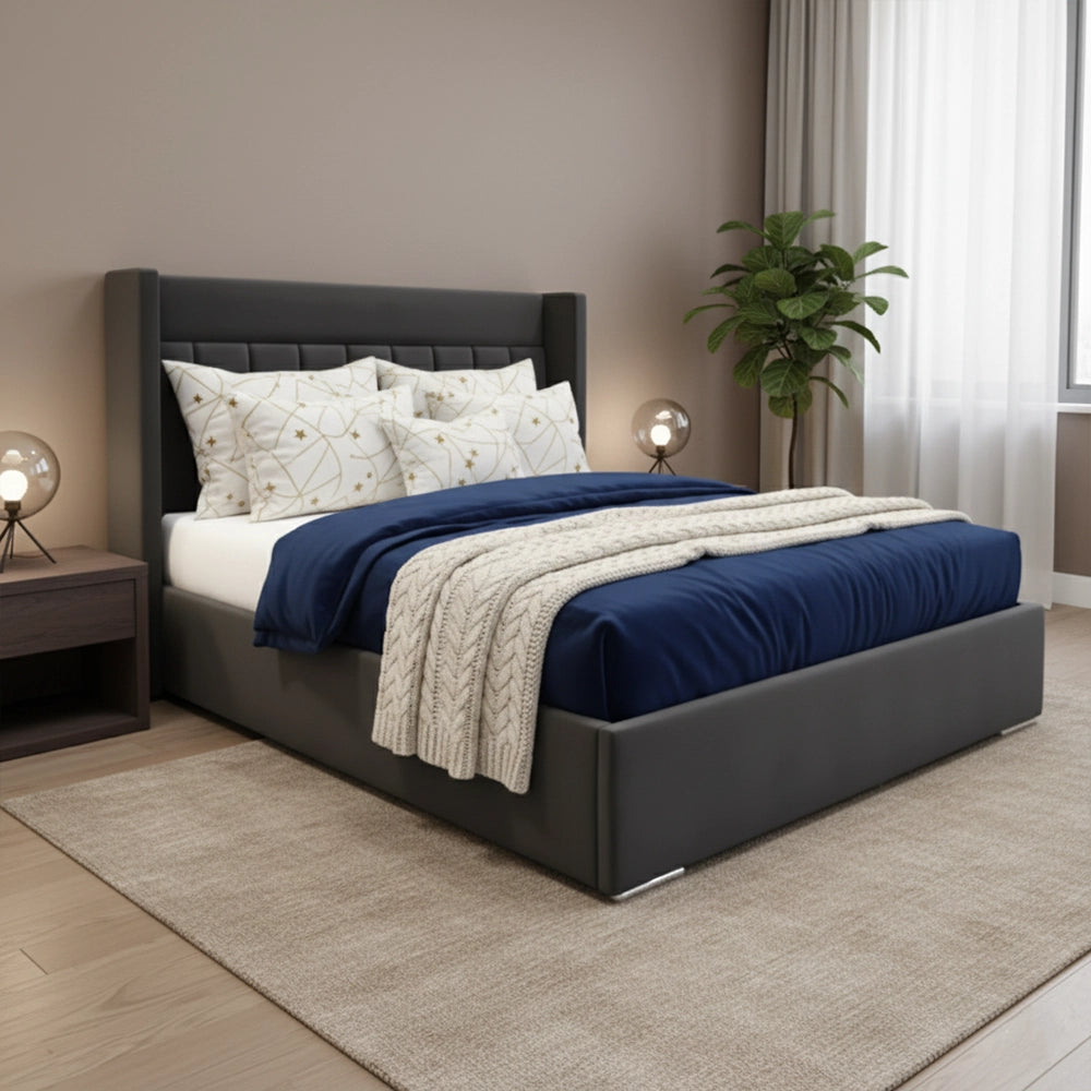 Ember Wing Ottoman Storage Bed Frame | Upholstered
