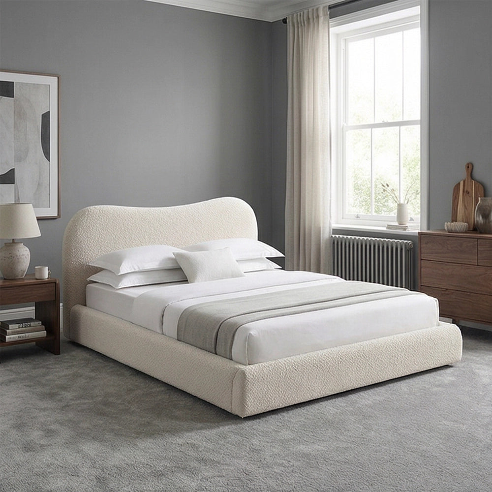 Ameer Boucle Bed | Teddy Fabric Bed Frame