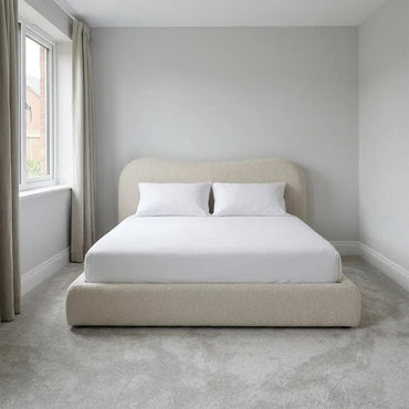 Ameri Boucle Teddy Fabric Bed Frame | Luxury Upholstered Bed with Storage Options | UK Sizes Available