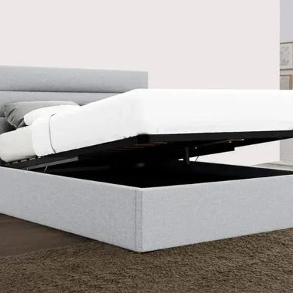 Benny Ottoman Gas Lift Fabric Storage Bed Frame