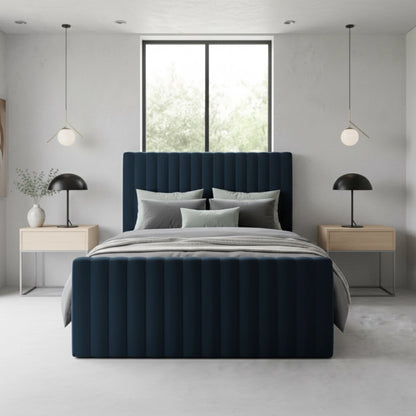 Rosewood Velvet Upholstered Bed | Storage & Mattress