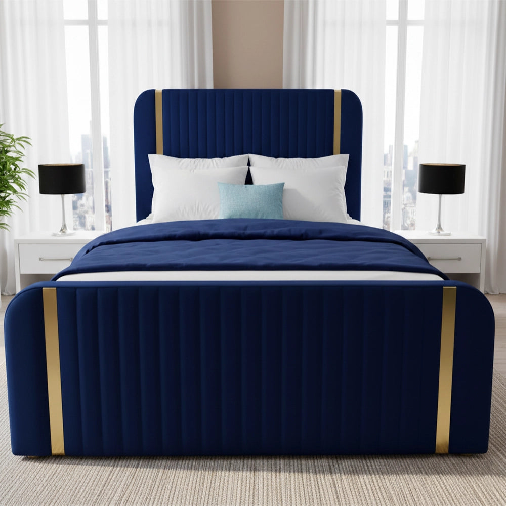 Night Bird Curved Panel Bed | Ottoman Gas Lift Storage