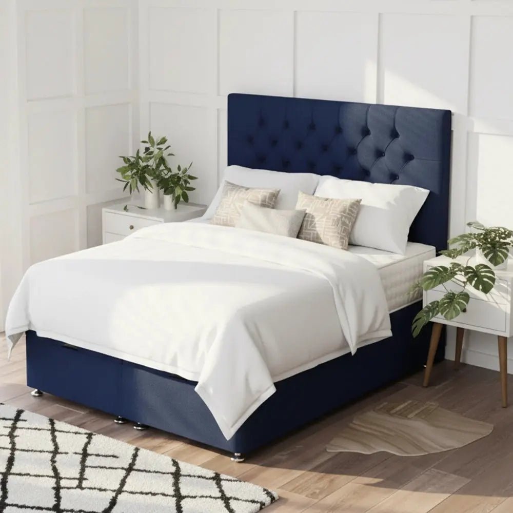 Cross Chesterfield Upholstered Ottoman Storage Divan Bed Frame