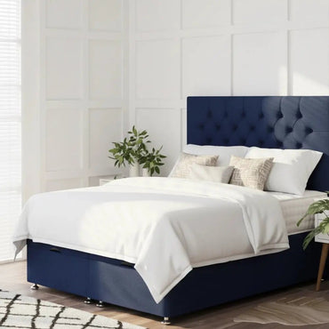 Cross Chesterfield Upholstered Ottoman Storage Divan Bed Frame