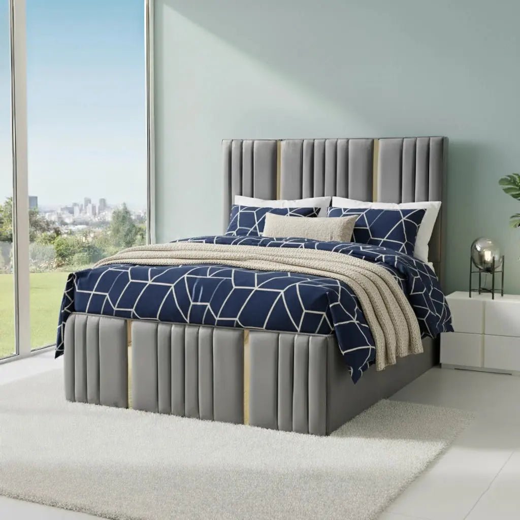Elegant Bed Gray Colour Beds Frame