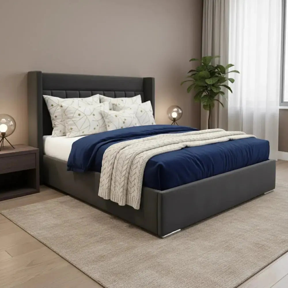 Ember Wing Bed and Mattress Gas Left Storage Bed Frame