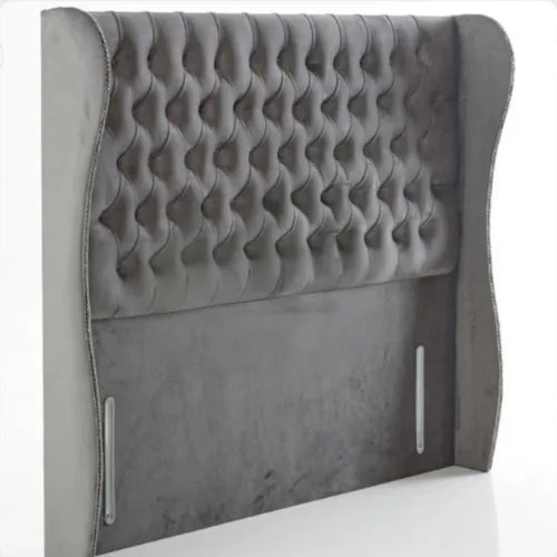 Luxury Grande Wing Upholstered Headboard | Custom