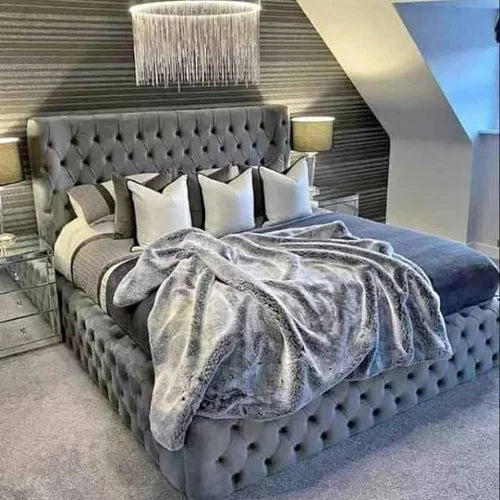 Royal Plush Velvet Manhattan Ambassador Bed Frame