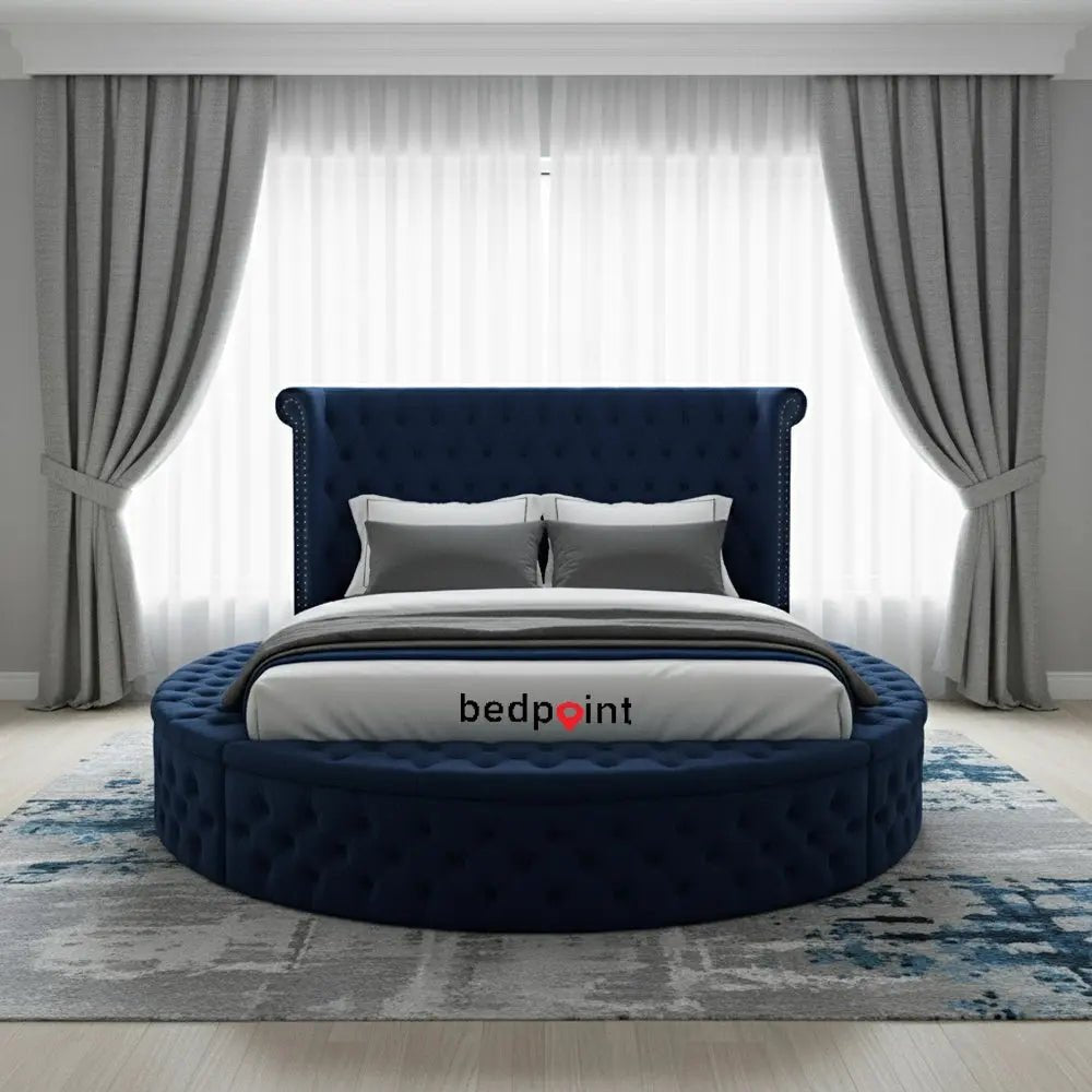 Round Luxury bed Frame Double