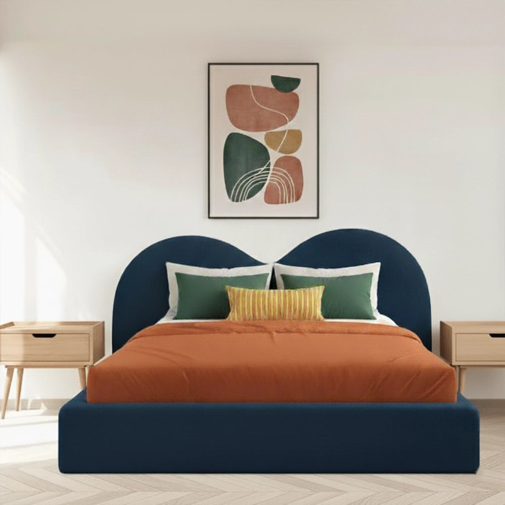 Maple Heart Bouclé Teddy Bed Frame | Storage